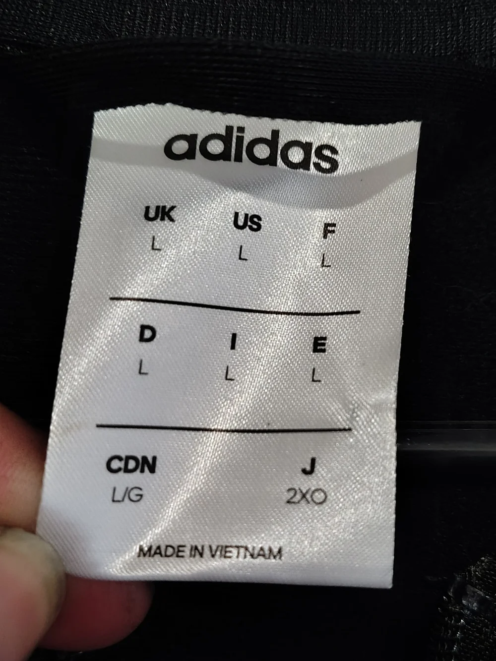 adidas Black Track Jacket with White Stripes